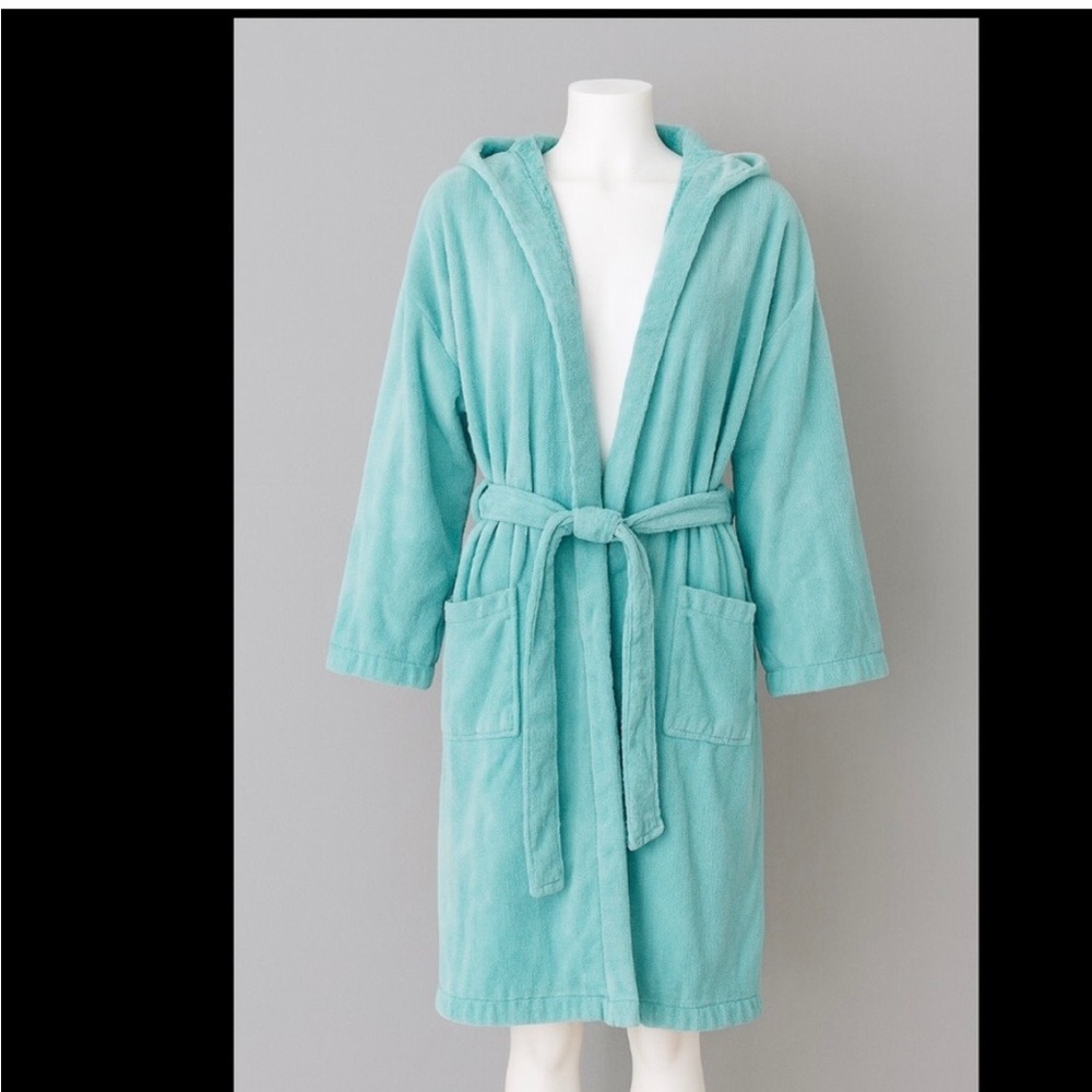 Lacoste Aqua Blue Terry Cloth Robe